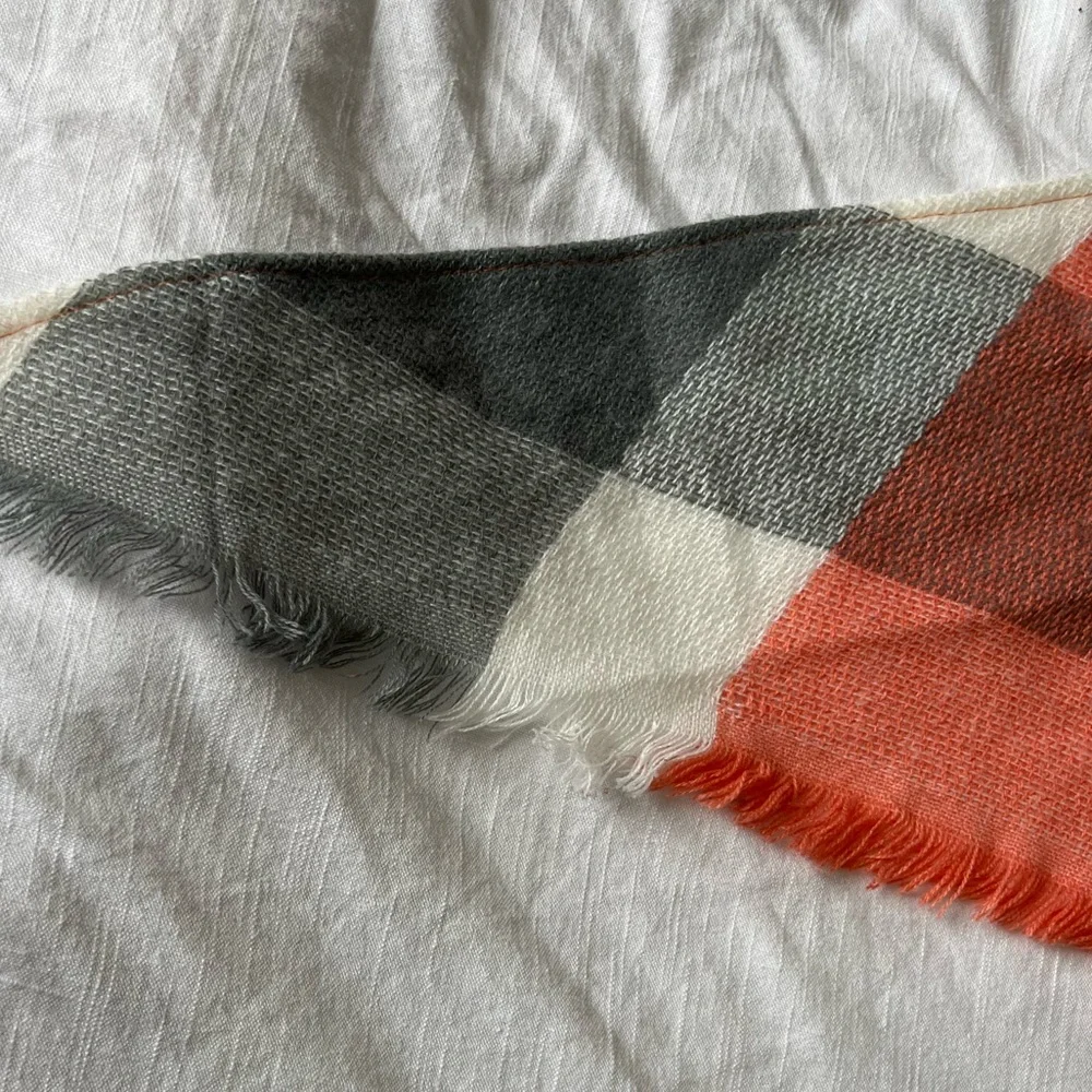 Wander Agio Warm Long Shawl Winter Large Knit Cashmere Feel Plaid Triangle Scarf